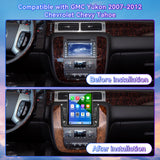 9.7inch Car Radio for GMC Yukon 2007-2014, Sierra 1500-3500 2007-2013, for Chevrolet Silverado 2007-2018, Tahoe/Suburban 2007-2014 with Carplay Android Auto, WiFi Bluetooth GPS FM RDS 8+128G