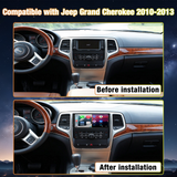 Android Car Stereo for Jeep Grand Cherokee 2010-2013, Wireless Apple Carplay & Android Auto, 2GB+64GB WiFi GPS Navi, Bluetooth 5.0, Steering Wheel Control, Touch Screen Car Head Unit