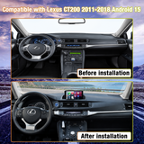 【4GB+64GB】for Lexus CT200 2011-2018 Android 15 Car Stereo with Wireless CarPlay & Android Auto, 9 Inch HD Touchscreen, Bluetooth, FM/RDS Radio, WiFi, GPS Navigation, SWC, AHD Rear View Camera