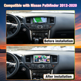 Android Car Radio for Nissan Pathfinder 2012-2020, Wireless CarPlay & Android Auto Stereo Receiver, Built-in GPS Navigation, Bluetooth, WiFi, FM Radio Multimedia Head Unit