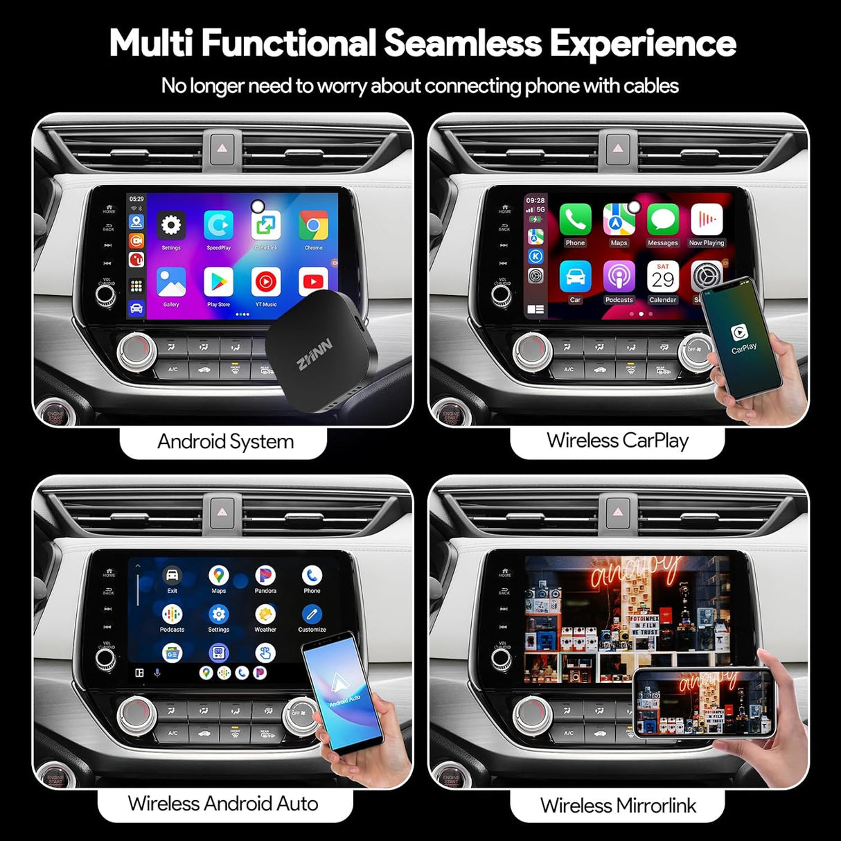 ZHNN Car Box S3 for OEM CarPlay/Android Auto Car Radios
