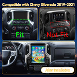 Car Radio 12.1" Qualcomm 8-core Android 13 for Chevy Silverado 2019-2021 with Dual Bluetooth CarPlay Android Auto GPS FM AM DSP Gyroscope Function