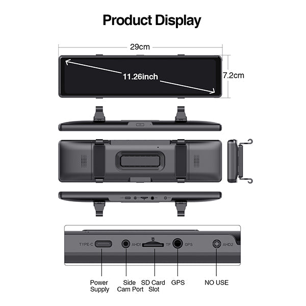 Renew ZHNN T70 Mirror Dash Cam supports Wireless CarPlay Function