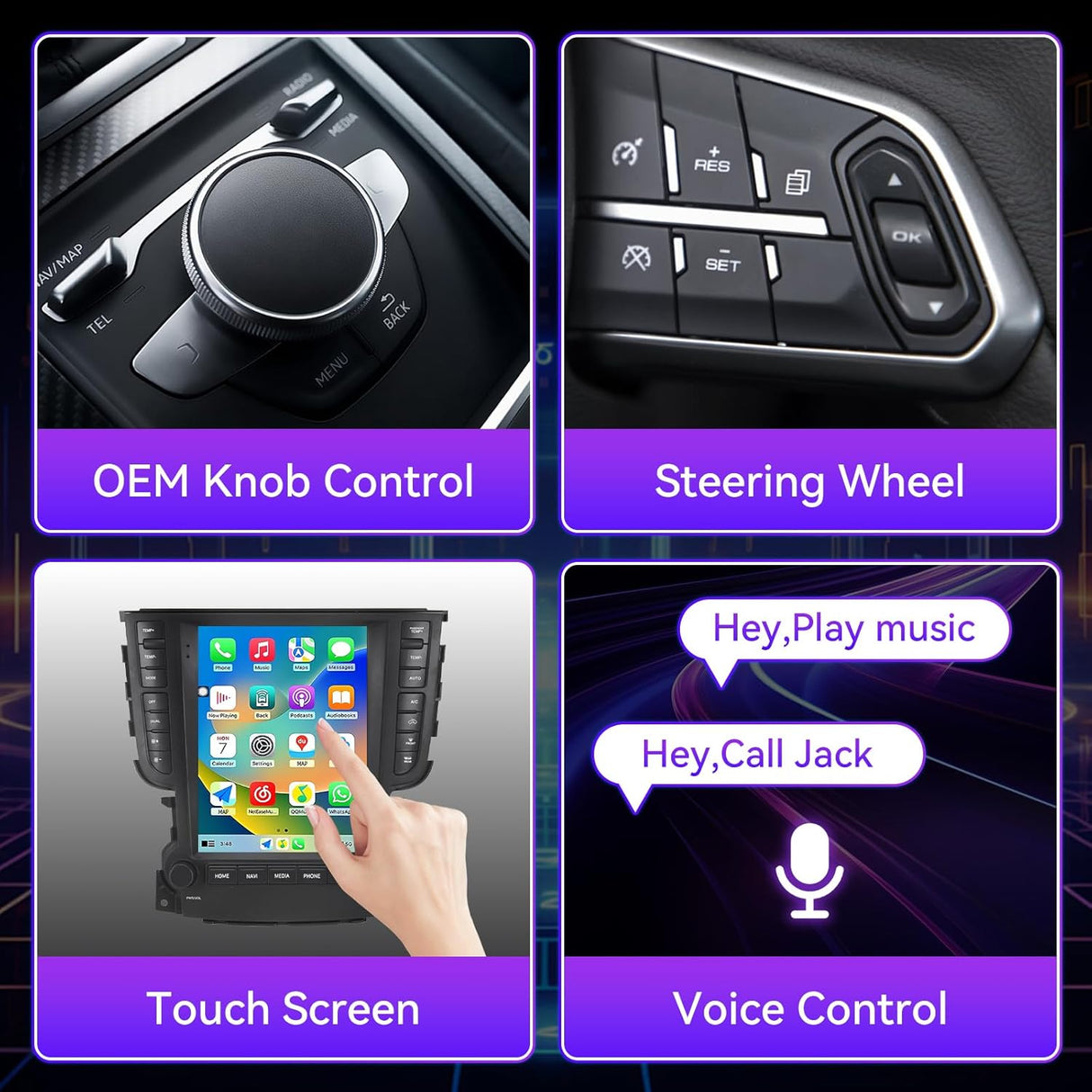 9.7 Inch Car Radio Compatible with Acura TL 2004-2008 4+64G T-Style Car Stereo Head Unit with Wireless Carplay/Android Auto