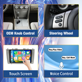 Head Unit Stereo for Toyota Camry (06-11) Wireless CarPlay & Android Auto Quick Boot, Screen Casting, Anti-Glare QLED Display. AM/FM Radio Receiver, Plug & Play Dash Harness Included.
