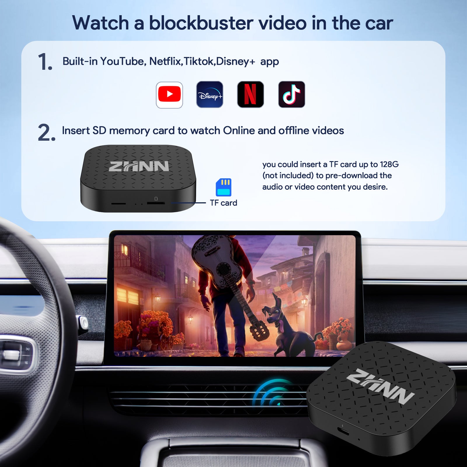 ZHNN Car Box Y1 for Car with OEM Wired Carplay Car Radio