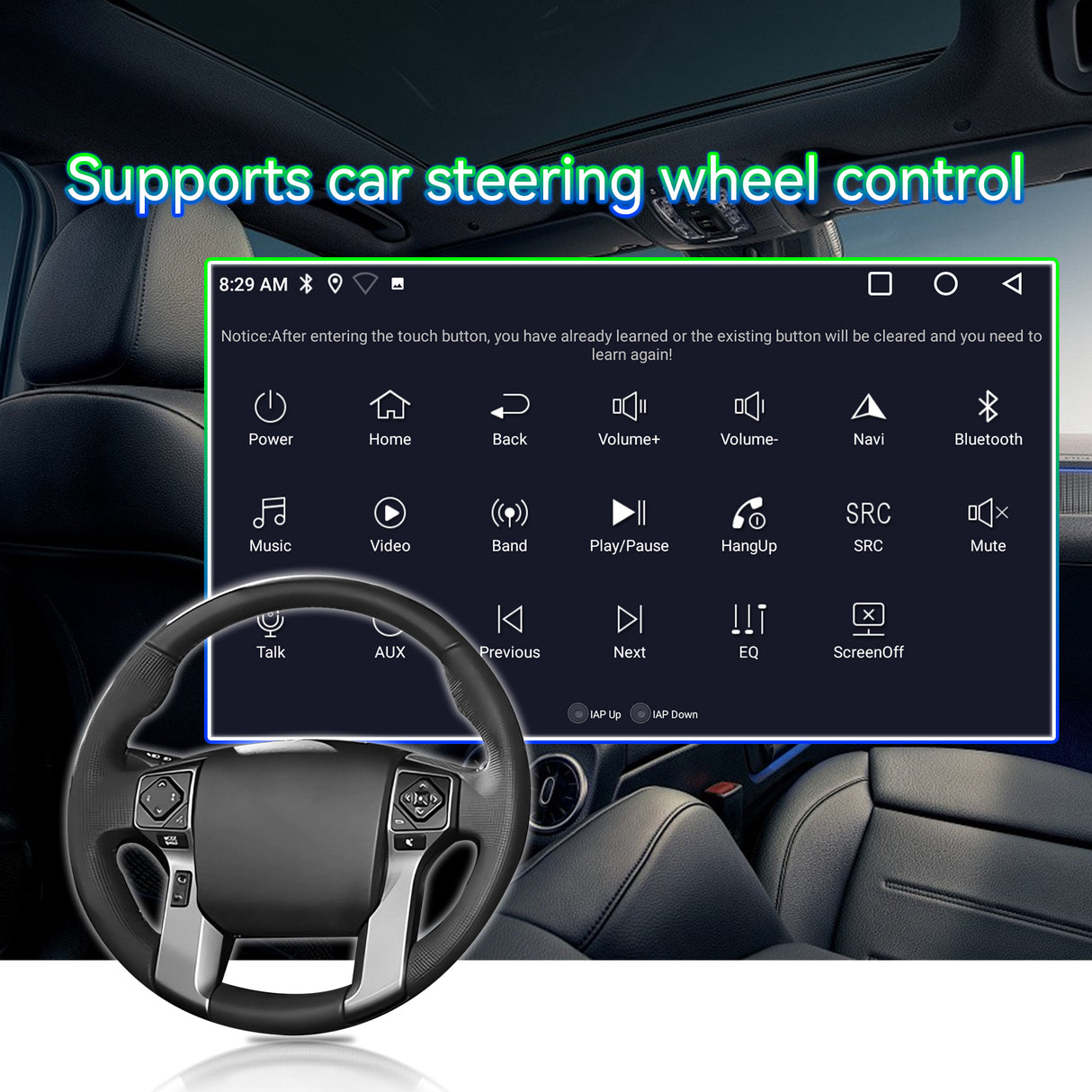 ZHNN Android 13 Car Stereo Head Unit Compatible with 3rd Gen Toyota Tacoma 2016-2022, 10 Inch Touch Screen Car Radio with Wireless CarPlay&Android Auto, GPS, FM, WiFi, Bluetooth, 1080P Reverse Camera, SWC