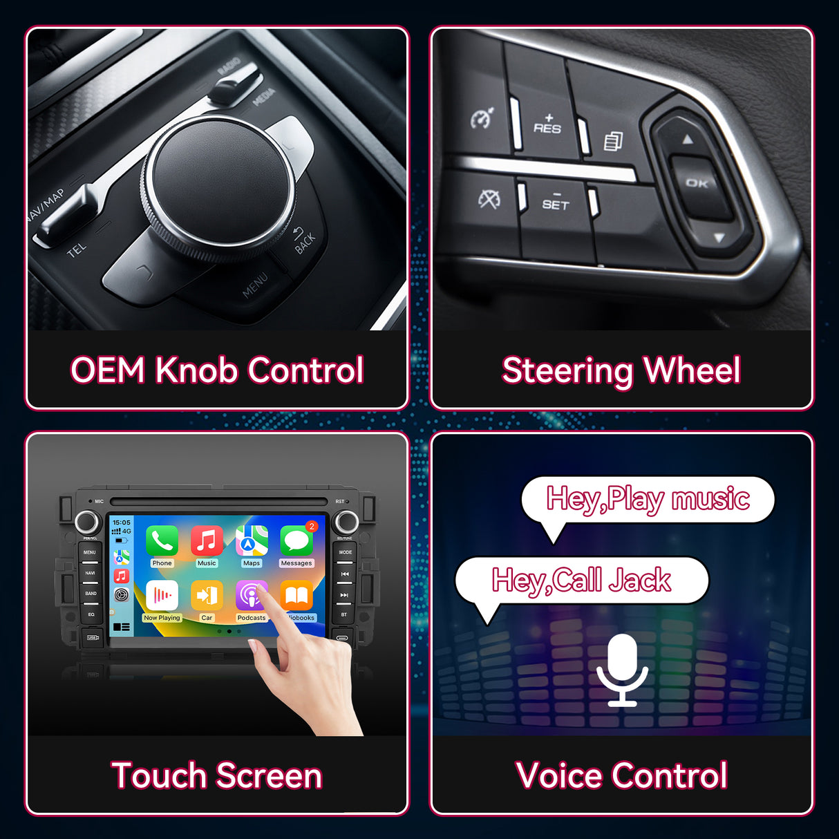 10" Android 13 Wireless CarPlay & Android Auto Radio for Chevy Silverado 2007-2014 | GMC Sierra Yukon Tahoe | 2+64GB, GPS, WiFi & Backup Camera