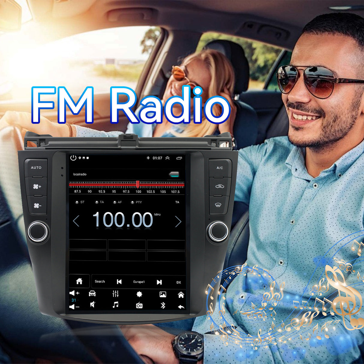 Android 13 Car Stereo Head Unit Radio Wireless Carplay&Android Auto 9.7 Inch Touchscreen Radio Compatible with Honda Accord 7th 2003 2004 2005 2006 2007 Support GPS Bluetooth/FM