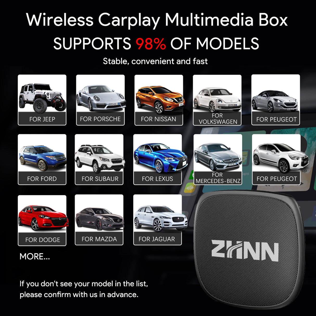 ZHNN A13 Android Smart Box Fit for Cars with OEM Wired Carplay