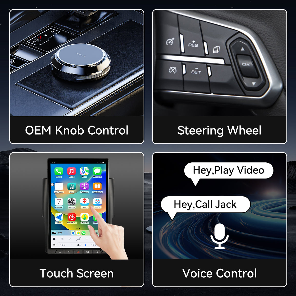 14.4 inch Car Stereo Radio 8-Core Qualcomm CPU, Android Auto Wireless Carplay for Dodge RAM 1500 2500 3500 2013-2018 Tesla Style Touch Screen Bluetooth WiFi GPS DSP AM FM Head Unit