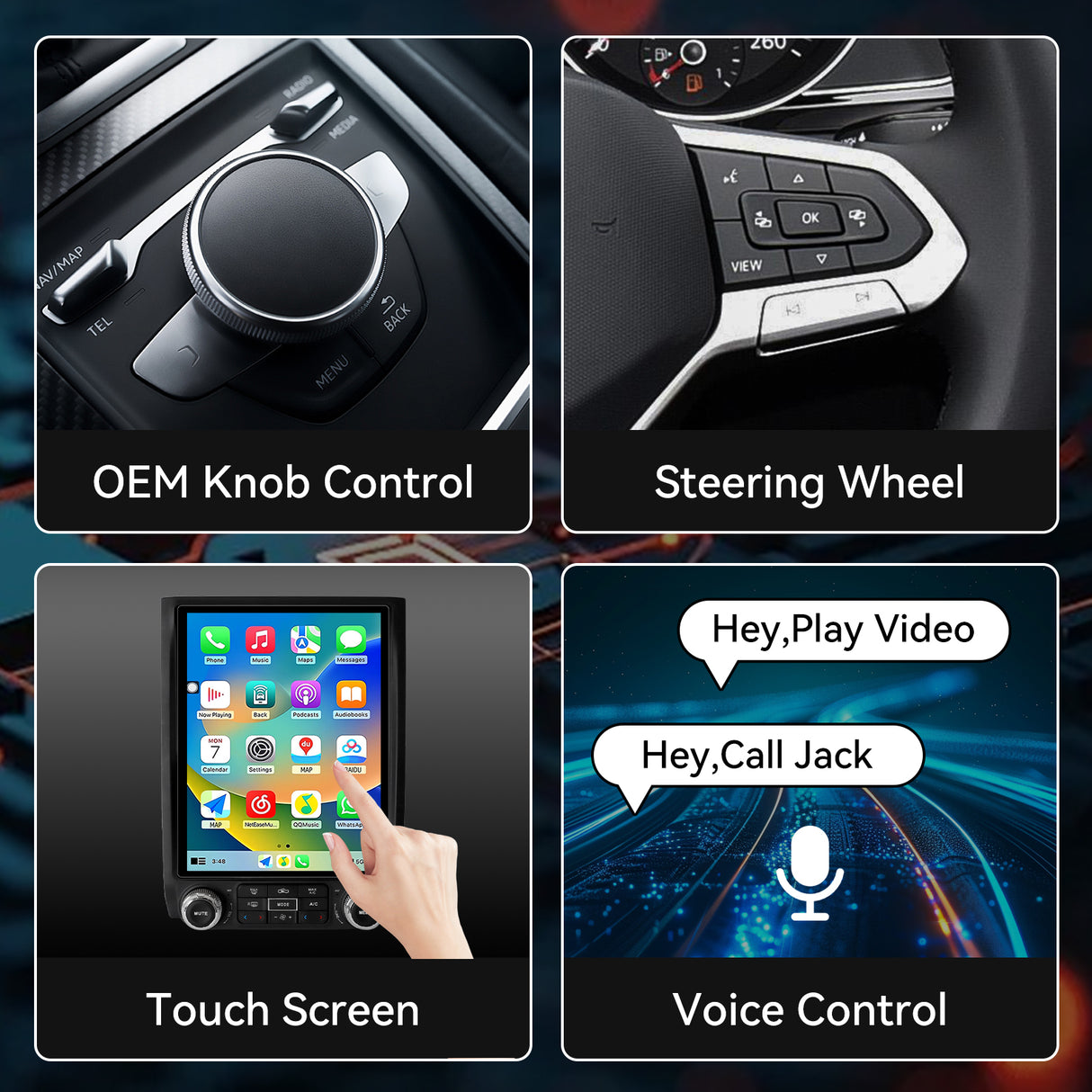 Car Radio for Ford Expedition Upgrade 2015 2016 2017 2018 Wireless Carplay Andriod Auto Android 13 12.1 Inch T-Style Touch Screen Head Unit 5Ghz WiFi GPS Navigation SWC