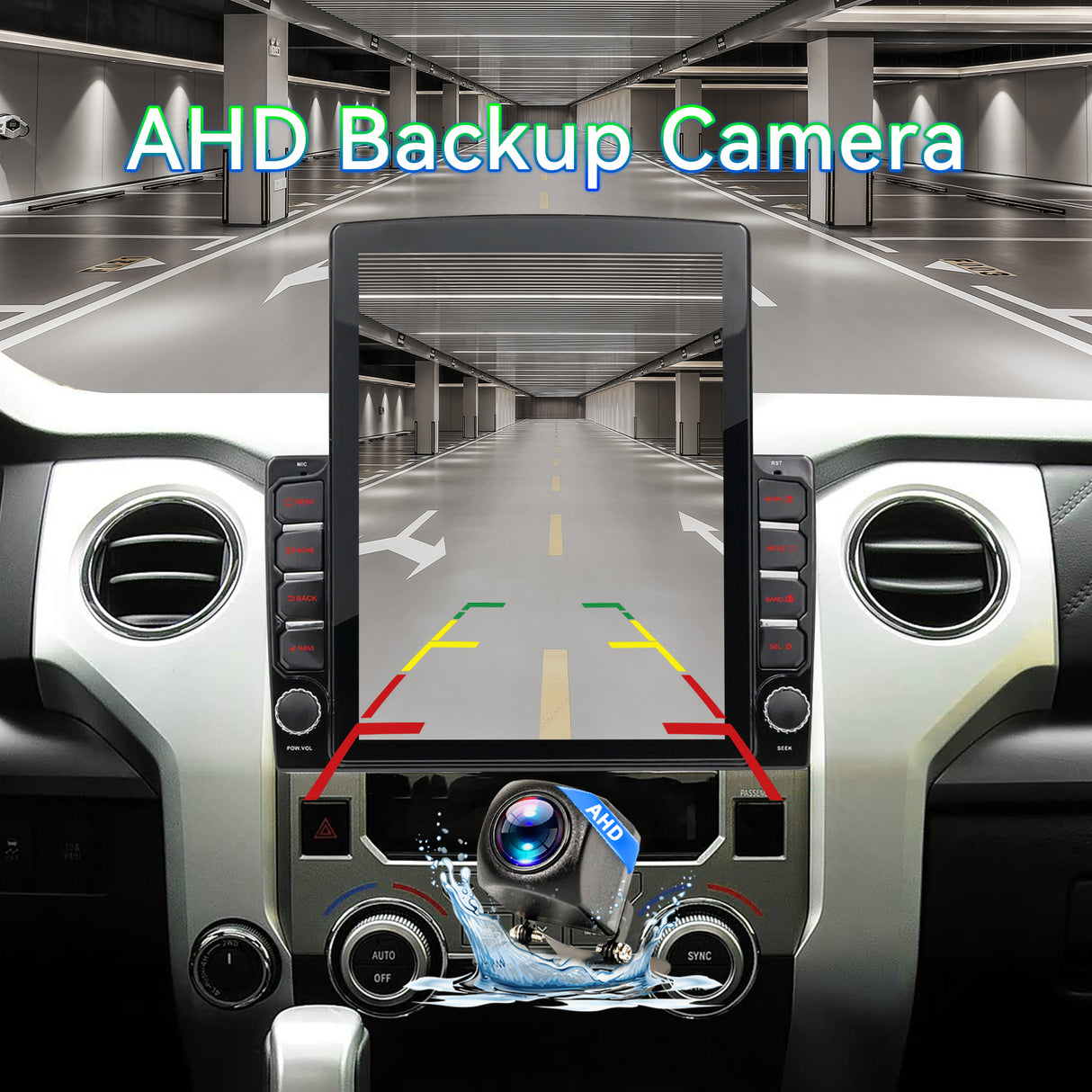 ZHNN Car Stereo Radio Compatible with Toyota Tundra 2014-2021,Android 13 Head Unit,9.7 Inch Touchscreen Support Bluetooth/Wireless CarPlay Android Auto/GPS/WiFi/Mirror Link/Backup Camera