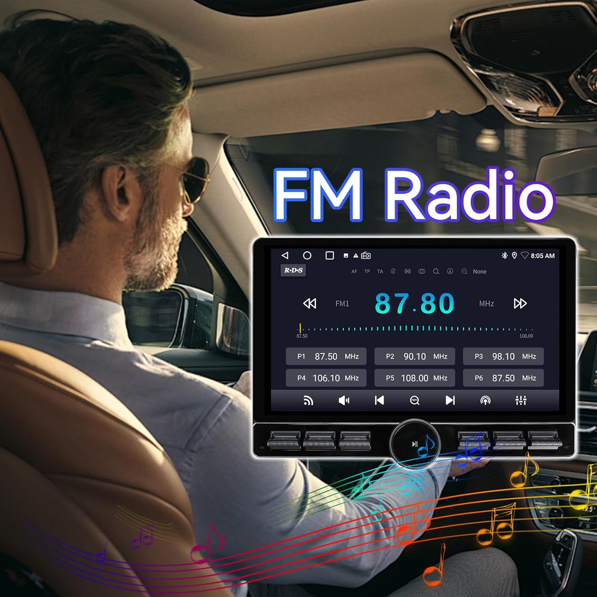 10 Inch Car Radio Compatible with Dodge Grand Caravan 2011-2020 for Chrysler Town & Country 2012-2016, Android 13 2+64G Car Stereo with Wireless CarPlay Android Auto/GPS/Backup Camera