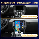 14.5 inch Car Stereo for Ford Mustang 2015-2021 Upgrade, 8-Core Qualcomm CPU, with Wireless CarPlay & Android Auto AHD Backup Camera GPS SWC FM WiFi Bluetooth