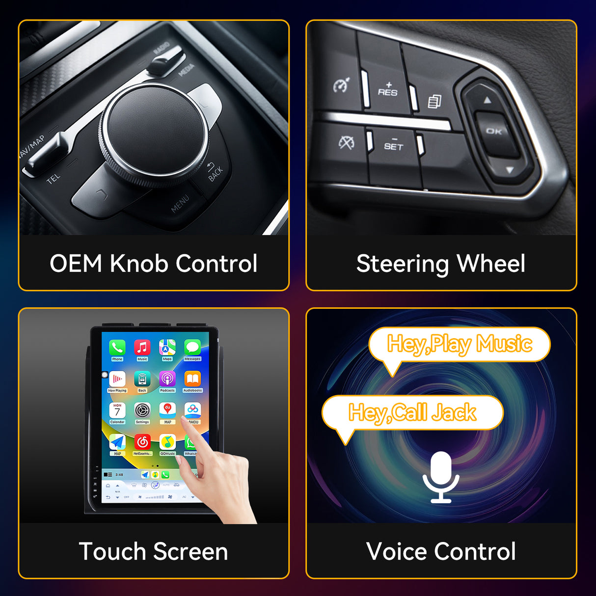 Car Stereo Radio 8-Core Qualcomm CPU, with Android Auto Wireless Carplay for Ford F150 2015-2020 Upgrade 2K Touchscreen Bluetooth WiFi GPS DSP AM FM Head Unit