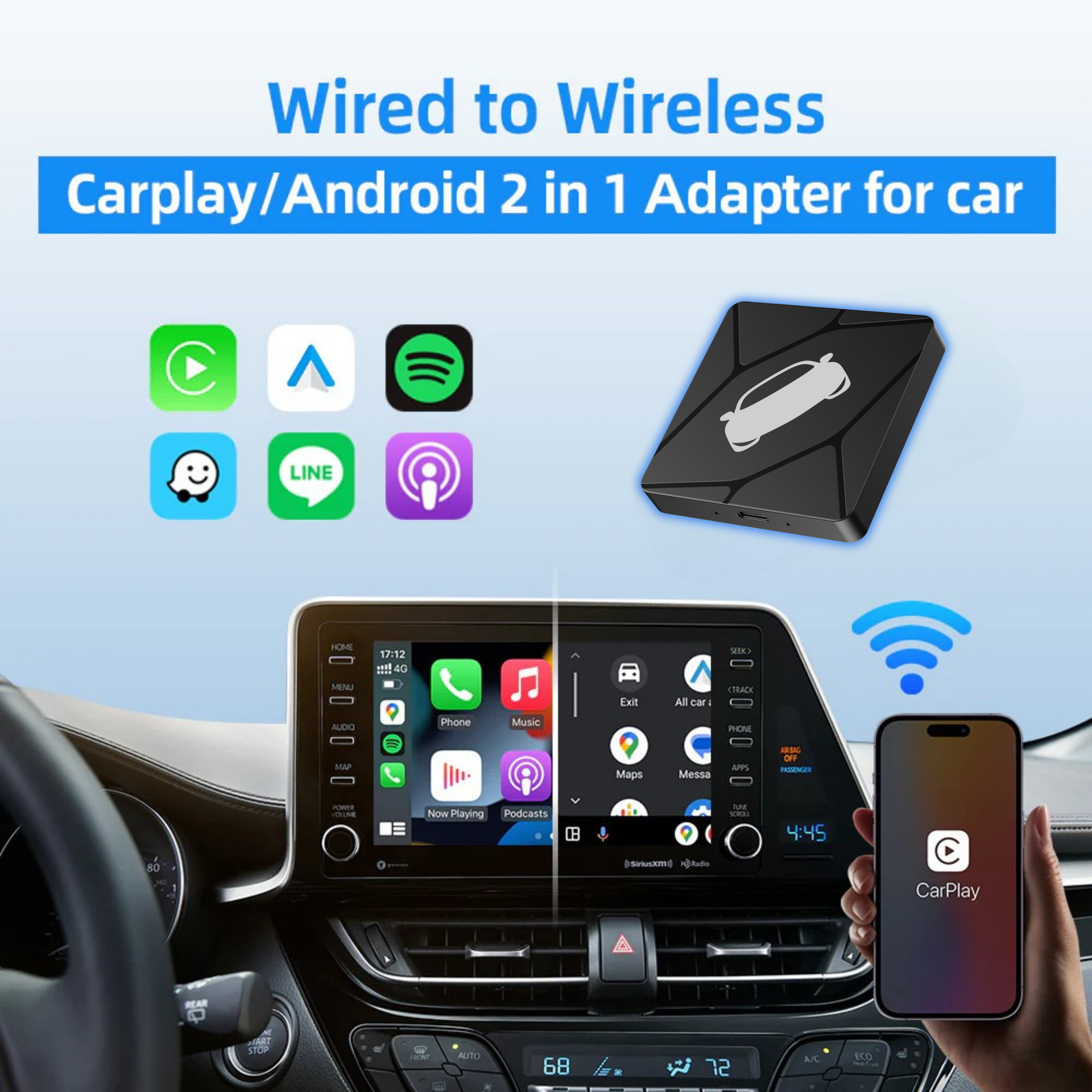 Wireless CarPlay Adapter for Car with OEM Wired CarPlay
