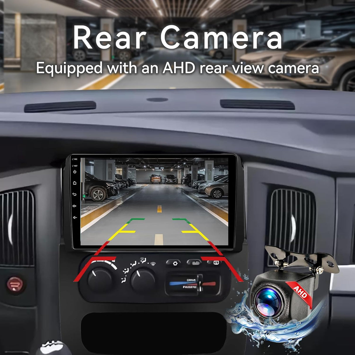 Android 13 Car Radio Compatible with Dodge Ram Radio 1500/2500/3500 2002 2003 2004 2005, 9 Inch 2+64G Car Stereo with Wireless CarPlay Android Auto, Bluetooth, WiFi, GPS, SWC, Backup Camera
