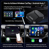 ZHNN CarPlay AI Box Y1 for OEM Wired CarPlay/Android Auto Car Radio