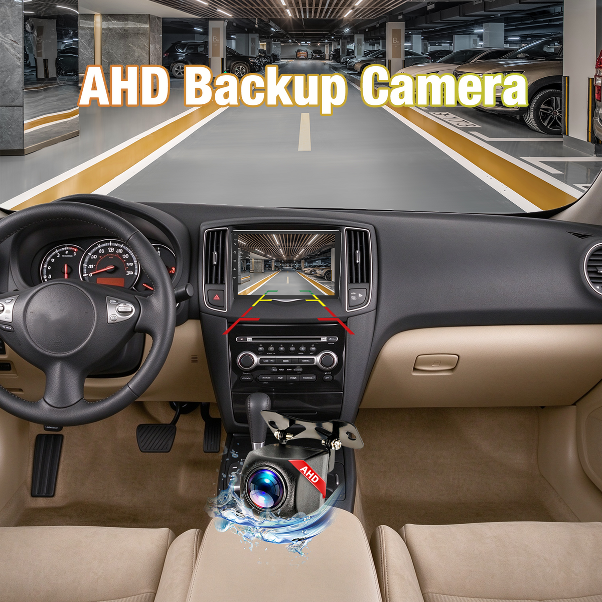 Car Stereo for Nissan Maxima 2009-2014 Android Head Unit Upgrade 9 Inch Touchscreen GPS Navi Wireless CarPlay Android Auto Bluetooth RDS FM Radio 4GB RAM 64GB ROM SWC AHD Backup Camera