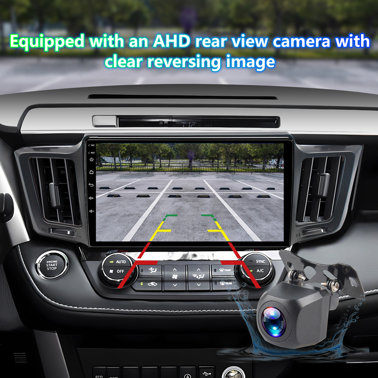 Car Stereo Radio Compatible with Toyota RAV4 2013 2014 2015 2016 2017 2018,Android 13 Head Unit,10 Inch IPS Touch Screen/WiFi/Bluetooth/Wireless Carplay Android Auto/GPS/Mirror Link/AHD Rear Camera