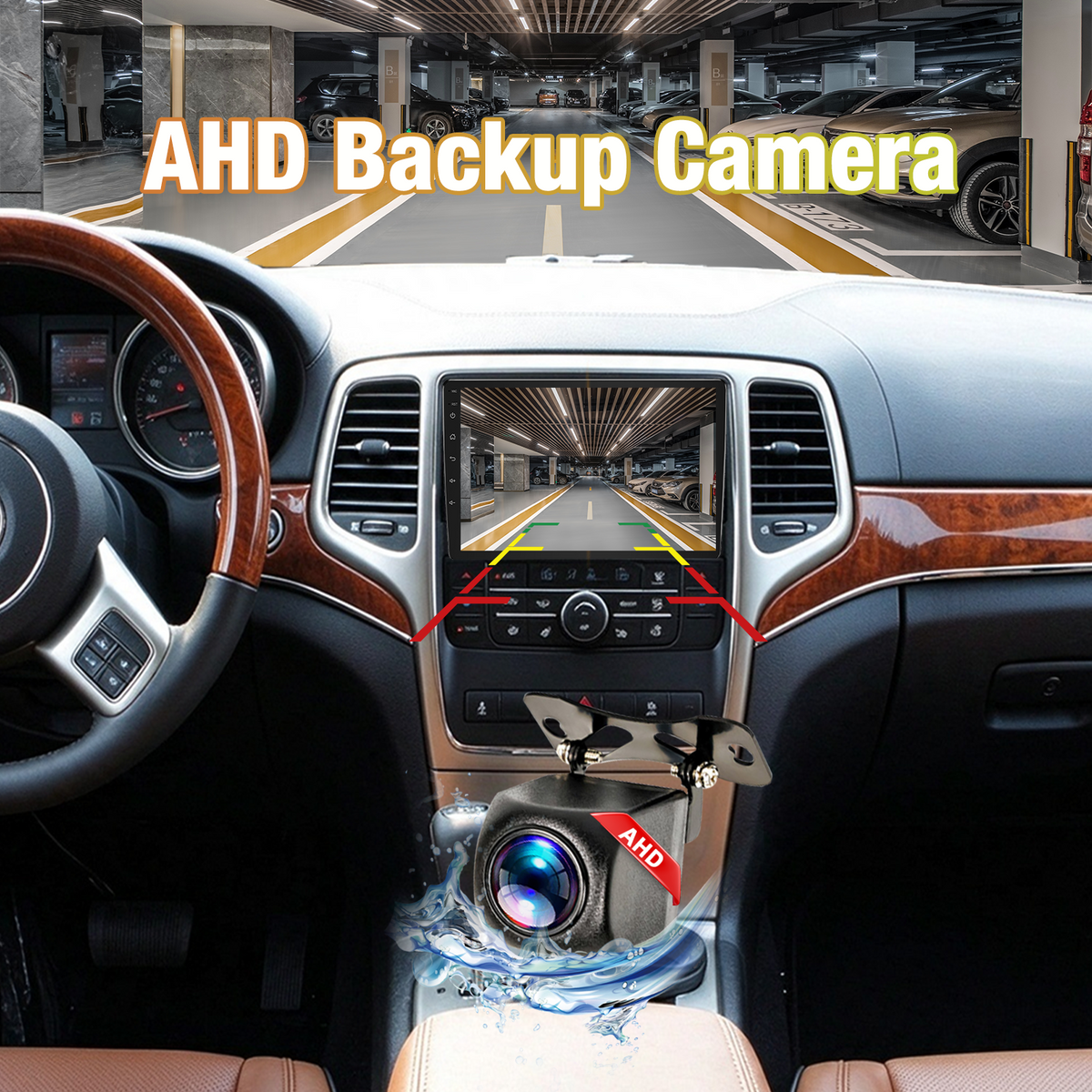 Android Car Stereo for Jeep Grand Cherokee 2010-2013, Wireless Apple Carplay & Android Auto, 2GB+64GB WiFi GPS Navi, Bluetooth 5.0, Steering Wheel Control, Touch Screen Car Head Unit