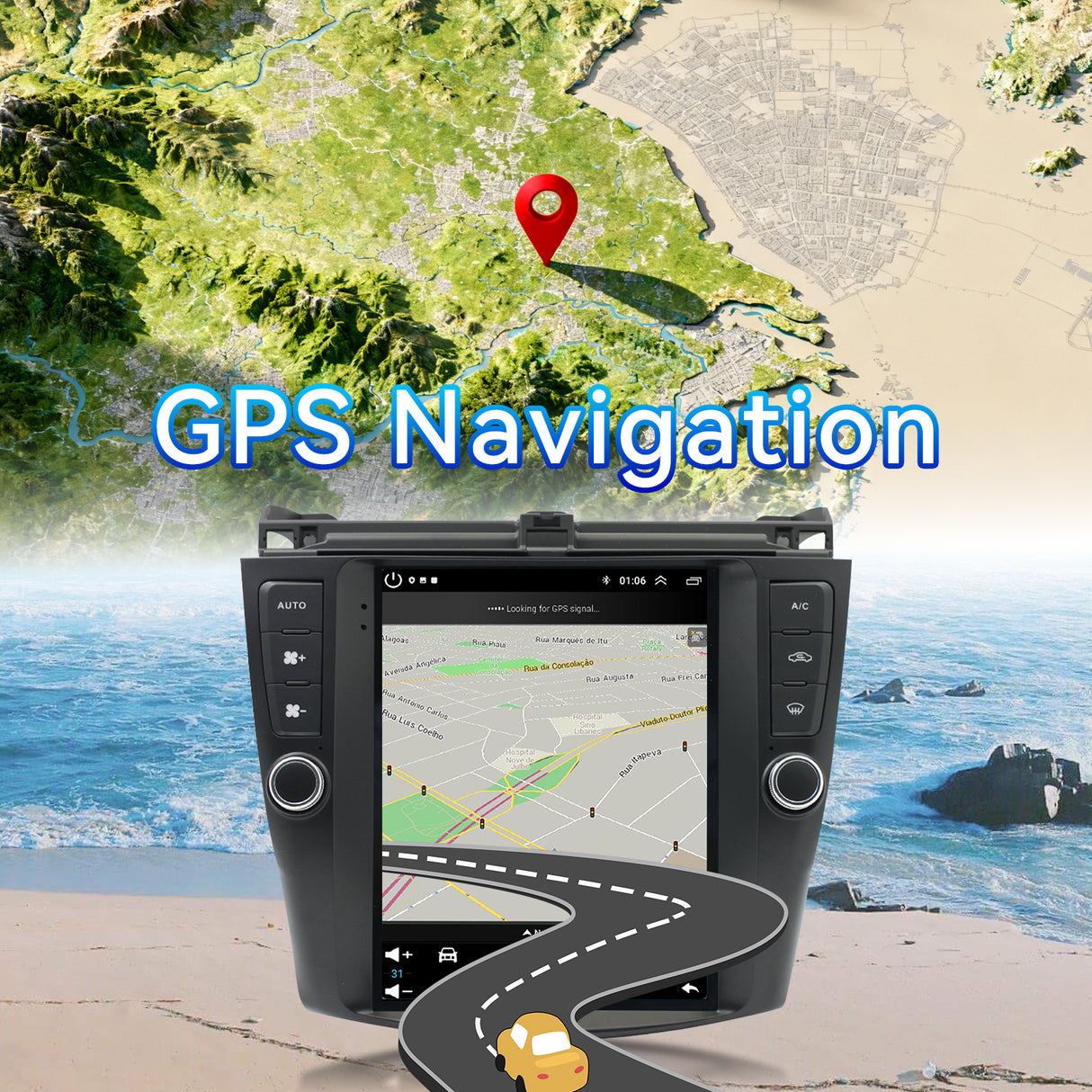 Android 13 Car Stereo Head Unit Radio Wireless Carplay&Android Auto 9.7 Inch Touchscreen Radio Compatible with Honda Accord 7th 2003 2004 2005 2006 2007 Support GPS Bluetooth/FM