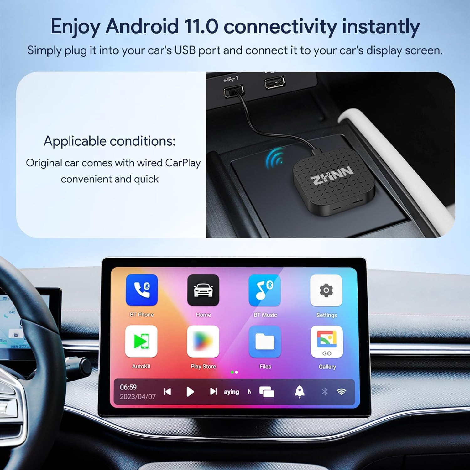 Carplay AI Box with Carplay Video Streaming for Car with OEM Wired Carplay.