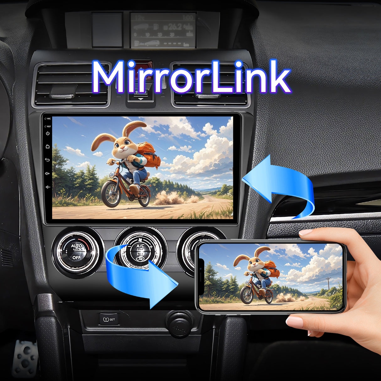 ZHNN Android 13 Car Radio Compatible with Subaru Forester WRX Impreza STi 2016-2018, 9" 2+64G Touch Screen Car Stereo with Wireless CarPlay Android Auto/WiFi/Bluetooth/GPS/Backup Camera