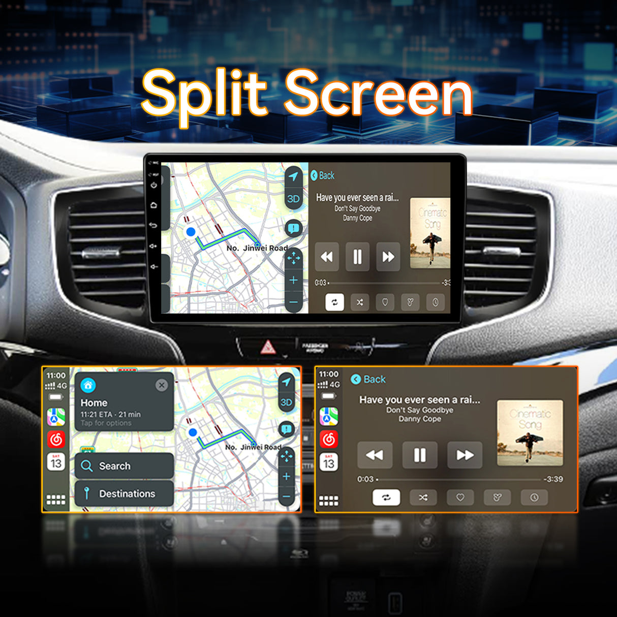 Car Stereo for Honda Pilot 2016-2019 Radio Update 10" Touchscreen Head Unit Carplay & Android Auto 4-Core 2GB+64GB for Wireless CarPlay&Android Auto, GPS Navigation, FM Radio, WiFi, Bluetooth, Reverse Camera, SWC, Wireless Sync, Engineer Help