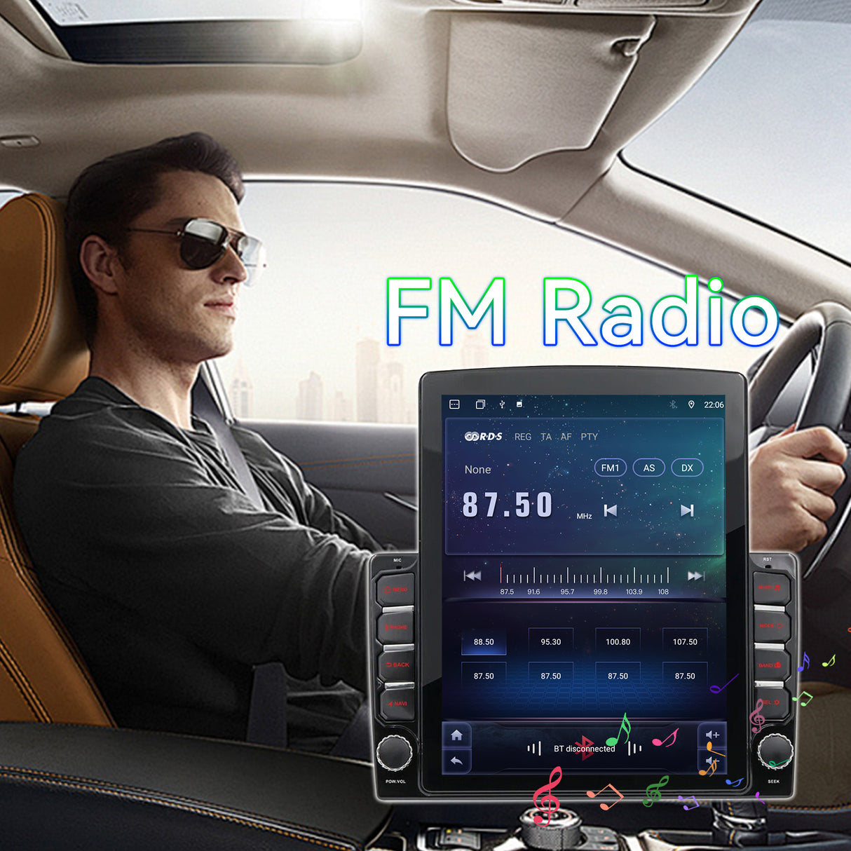 ZHNN Car Stereo Radio Compatible with Toyota Tundra 2014-2021,Android 13 Head Unit,9.7 Inch Touchscreen Support Bluetooth/Wireless CarPlay Android Auto/GPS/WiFi/Mirror Link/Backup Camera