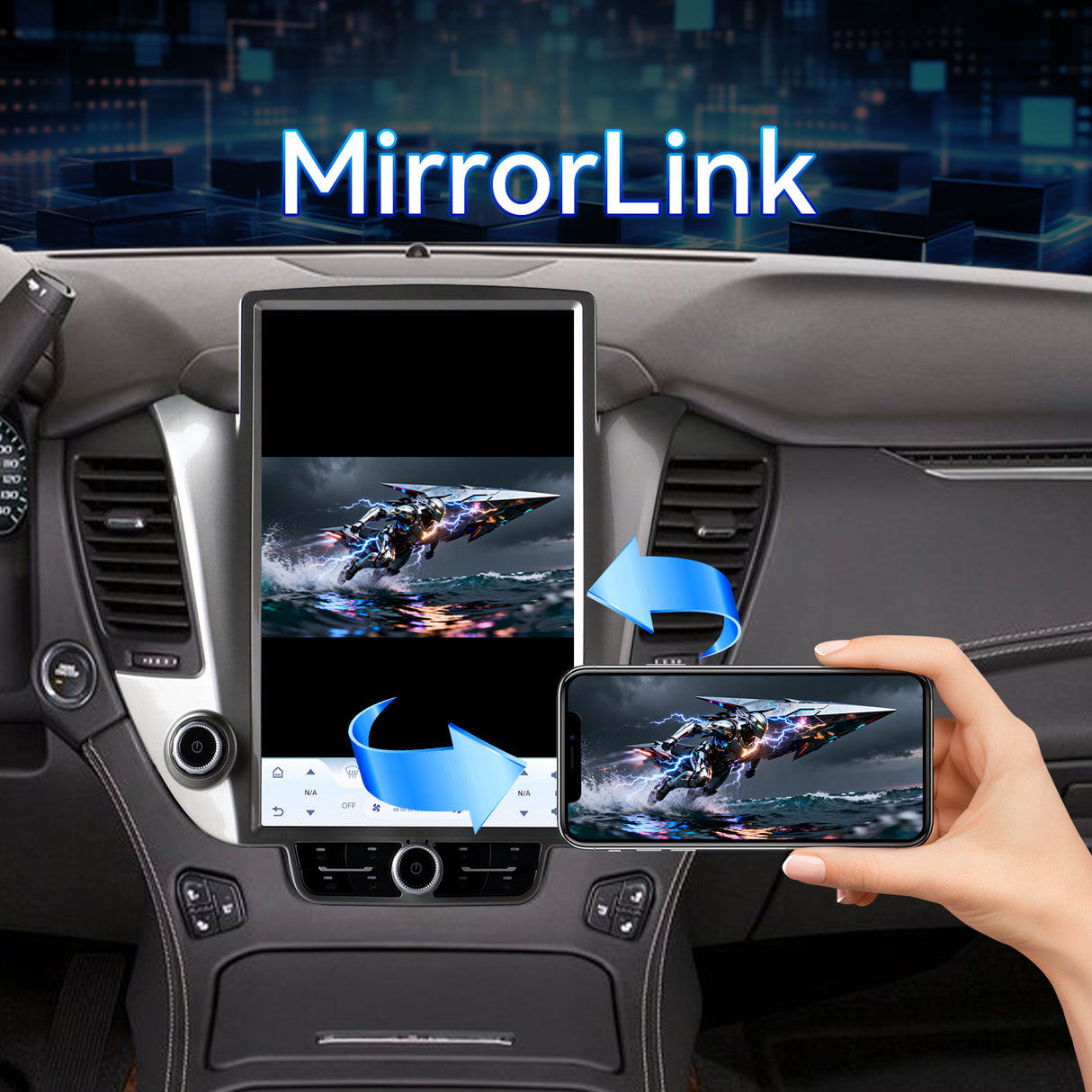 Android 13 Car Radio Stereo Compatible with Chevrolet Suburban Tahoe GMC Yukon 2014-2020 (OEM 8 Inches) 14.5" 2K IPS Touch Screen 8 Core 8G+128G Wireless CarPlay & Android Auto GPS 4G/WiFi
