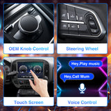 13.1" QLED Car Radio Stereo Compatible with Chevy Silverado & GMC Sierra 2014 2015 2016 2017 2018 Replacement Radio Upgrade, 2K, 8 Core, CarPlay&Android Auto, 5G WiFi, AM/FM, GPS, Backup Camera, 48 EQ