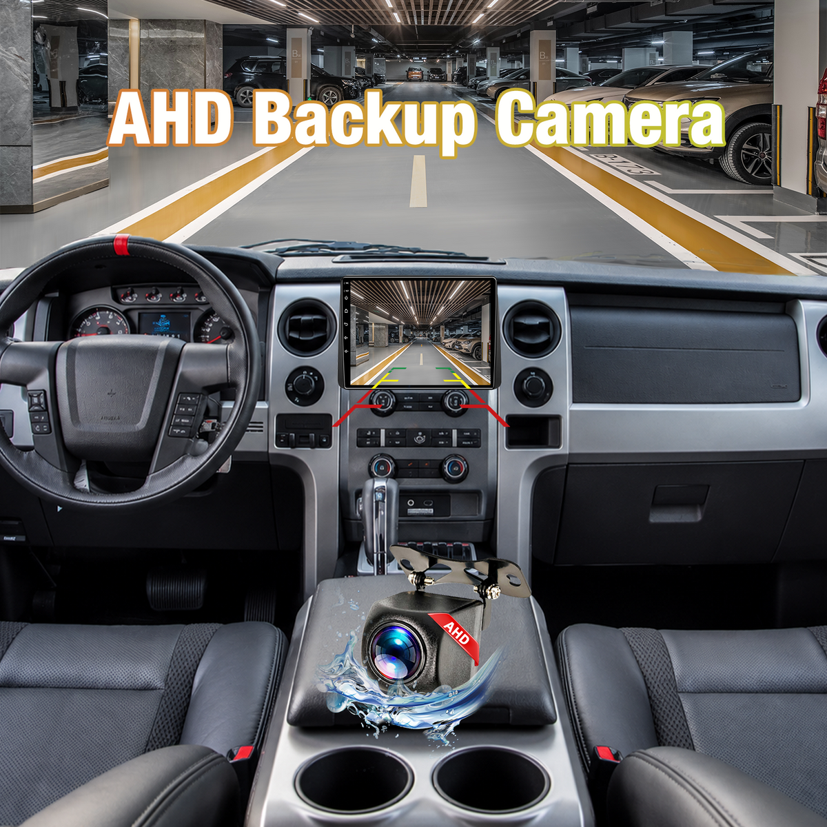 Android Car Radio Head Unit for Ford F150 2009 2010 2011 2012, Wireless CarPlay & Android Auto, Bluetooth, WiFi, GPS Navigation, FM, SWC, AHD Backup Camera, for Manual AC Models