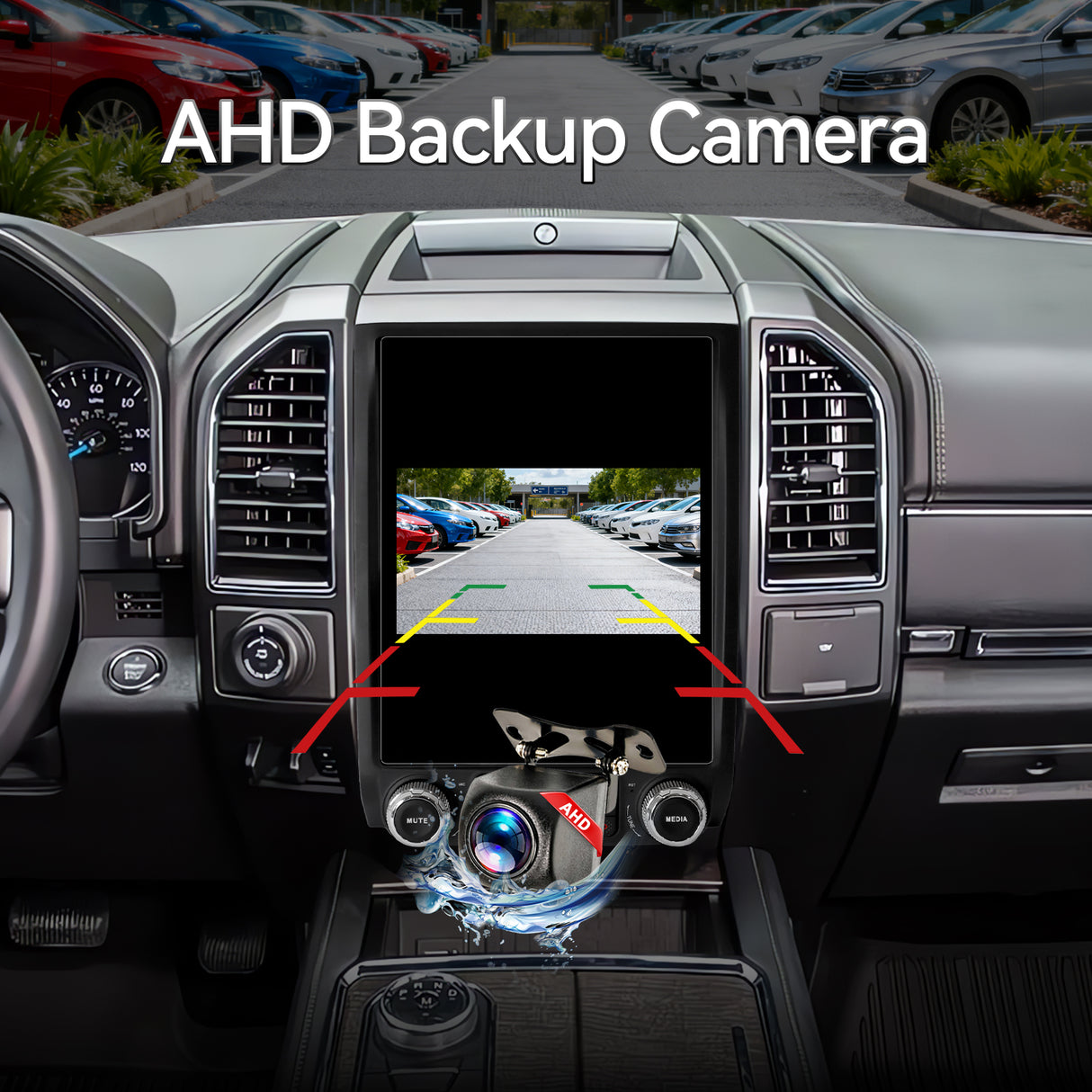 Car Radio for Ford Expedition Upgrade 2015 2016 2017 2018 Wireless Carplay Andriod Auto Android 13 12.1 Inch T-Style Touch Screen Head Unit 5Ghz WiFi GPS Navigation SWC