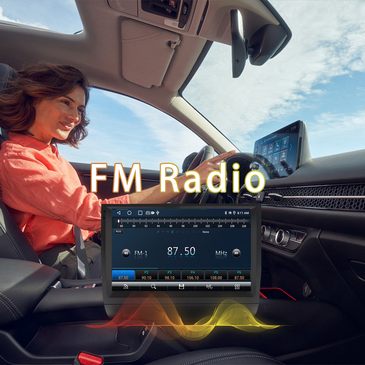 Android Car Stereo for Toyota Prius 2003-2009, 9’’ Touch Screen Radio Receiver, Support Wireless Apple CarPlay, Android Auto