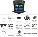 9.7 Inch Android 13 Car Radio Compatible with Chevy Cruze 2009 2010 2011 2012 2013 2014, 2+64G Car Stereo Replacement Radio with CarPlay/Android Auto, Bluetooth GPS SWC FM Backup Camera
