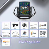 9.7 Inches Car Radio Compatible with Jeep Cherokee 2013-2018, 2+64G Car Stereo with Carplay/Android Auto/Bluetooth/SWC/FM/1080P Back-up Camera