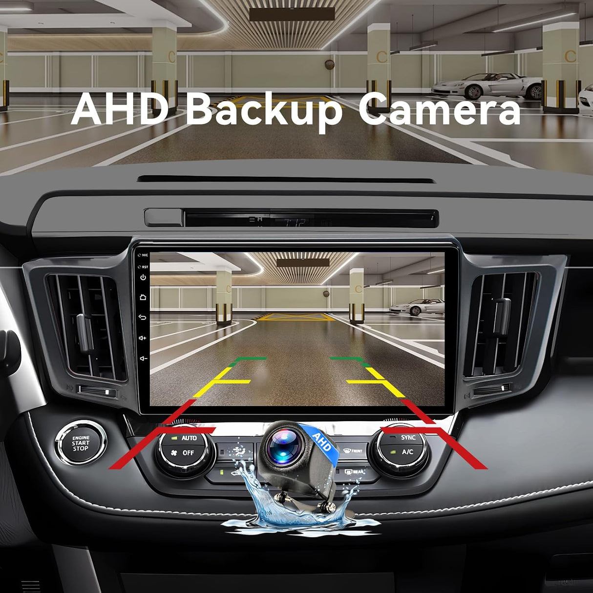 Android 13 Radio Compatible with Toyota RAV4 2013 2014 2015 2016 2017 2018, 10 Touch Screen Car Stereo Head Unit Wireless Carplay/Android Auto Mirror Link Backup Camera