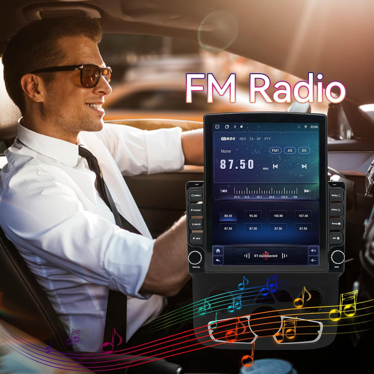 Android 13 Car Radio Stereo Compatible with Dodge Ram 1500/2500/3500 2013-2018 Upgrade with Wireless Carplay&Android Auto, GPS/SWC/Backup Camera/Seat Heating, for Manual & Auto AC (9.7 Inch)