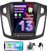 9.7 Inch Android 13 Car Radio Compatible with Ford Focus Radio 2012 2013 2014 2015 2016 2017 2018, 2+64G Car Replacement Radio with CarPlay/Android Auto，Bluetooth GPS SWC FM Backup Camera