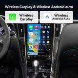 Android 15 Car Stereo Compatible with Infiniti Q50 2015 2016 2017 2018 2019 12.1" Touch Screen Wireless CarPlay & Android Auto 8+128 DSP 4G LTE 5G WiFi BT GPS Navigation Bluetooth 8Core