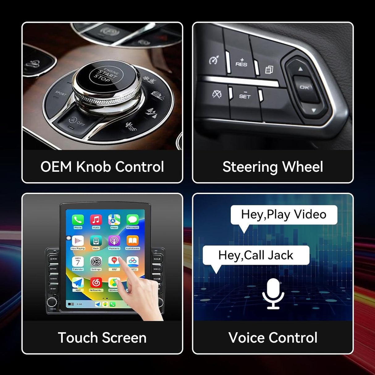 9.7" Android 14 Car Radio Stereo Compatible with Ford F150 2004 2005 2006 2007 2008 AHD Backup Camera Upgrade Wireless CarPlay & Android Auto Touch Screen GPS WiFi SWC FM Bluetooth 2+64G