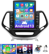 9.7 Inches Car Radio Compatible with Jeep Cherokee 2013-2018, 2+64G Car Stereo with Carplay/Android Auto/Bluetooth/SWC/FM/1080P Back-up Camera