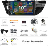 Android 13 Car Stereo Radio Head Unit Compatible with Toyota Corolla 2014 2015 2016 Wireless Carplay&Android Auto, 10 Inch Touchscreen Bluetooth Navigation,FM Radio,Mirror Link,Backup Camera