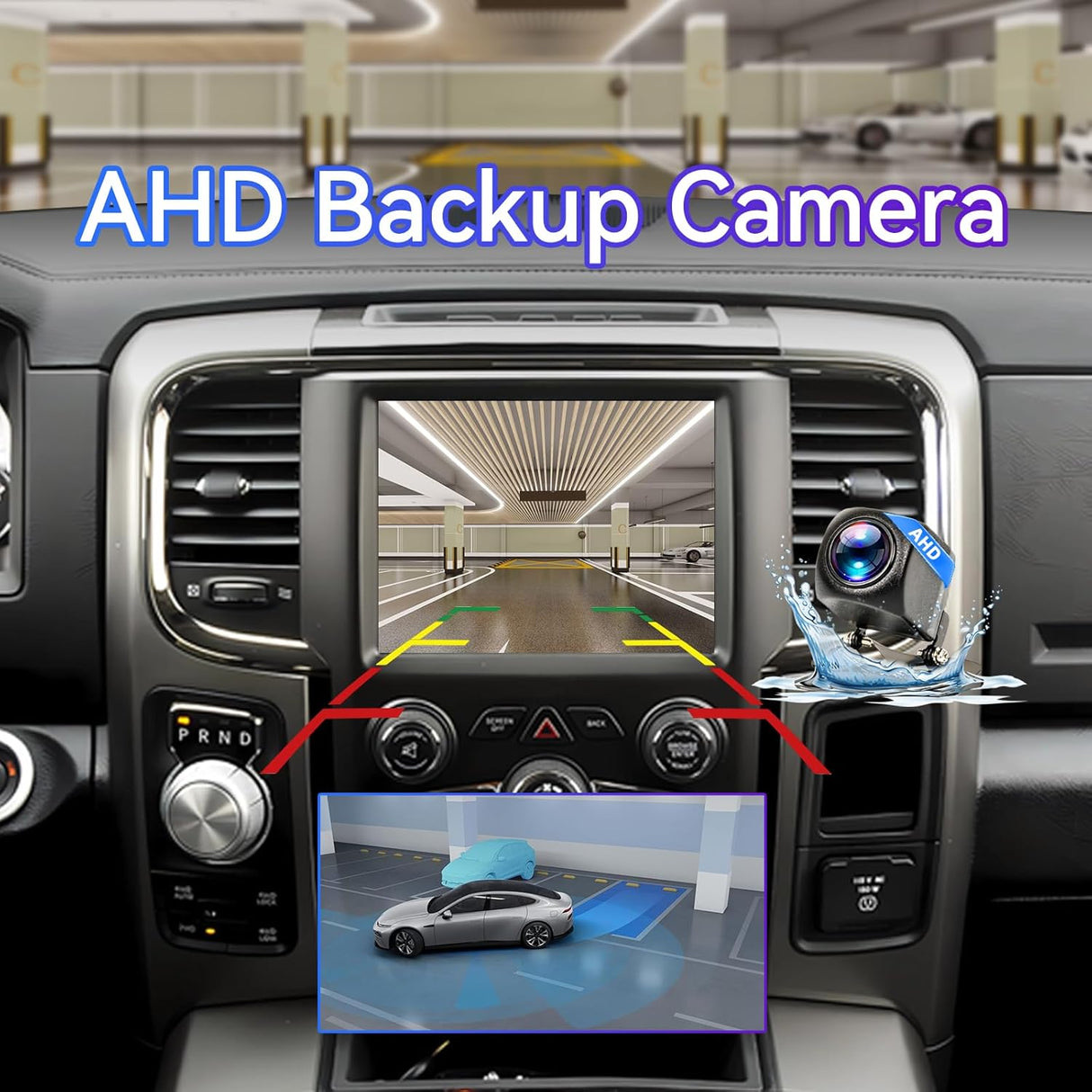 Android 13 Car Radio for Dodge Ram 1500/2500/3500 2013-2018/Jeep Dodge Grand Cherokee 2014-2022 with Wireless CarPlay/Android Auto/GPS Navigation/Backup Camera