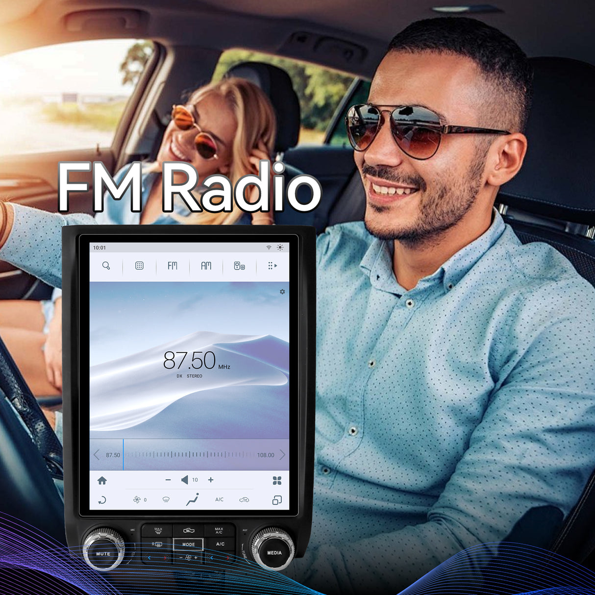 Car Radio for Ford Expedition Upgrade 2015 2016 2017 2018 Wireless Carplay Andriod Auto Android 13 12.1 Inch T-Style Touch Screen Head Unit 5Ghz WiFi GPS Navigation SWC