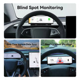 ZHNN 10.88 Inch Head Up Display Compatible with Tesla Model 3 2017-2023 Model Y 2019-2024, Smart Dashboard Touch Screen Instrument Cluster Display with Wireless CarPlay/Android Auto/Camera/Air Vent
