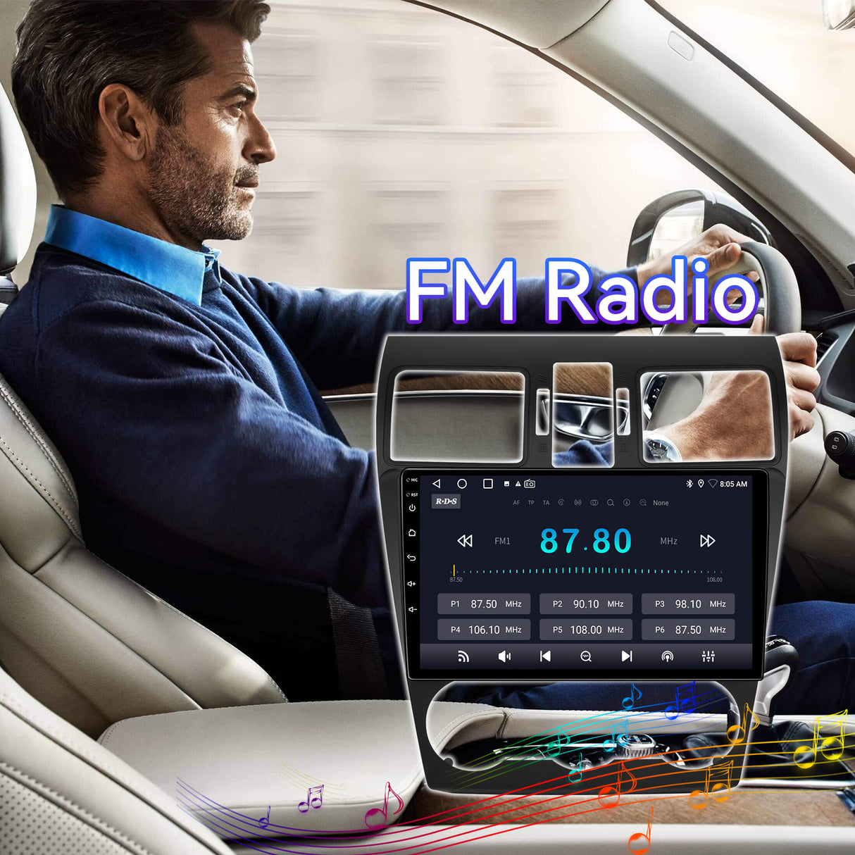 Android 13 Car Radio Stereo Compatible with Subaru Forester WRX Impreza 2013 2014 2015 with Carplay/Android Auto, 2+64G 9 Inch Car Head Unit with GPS Navigation, Mirrorlink, Backup Camera