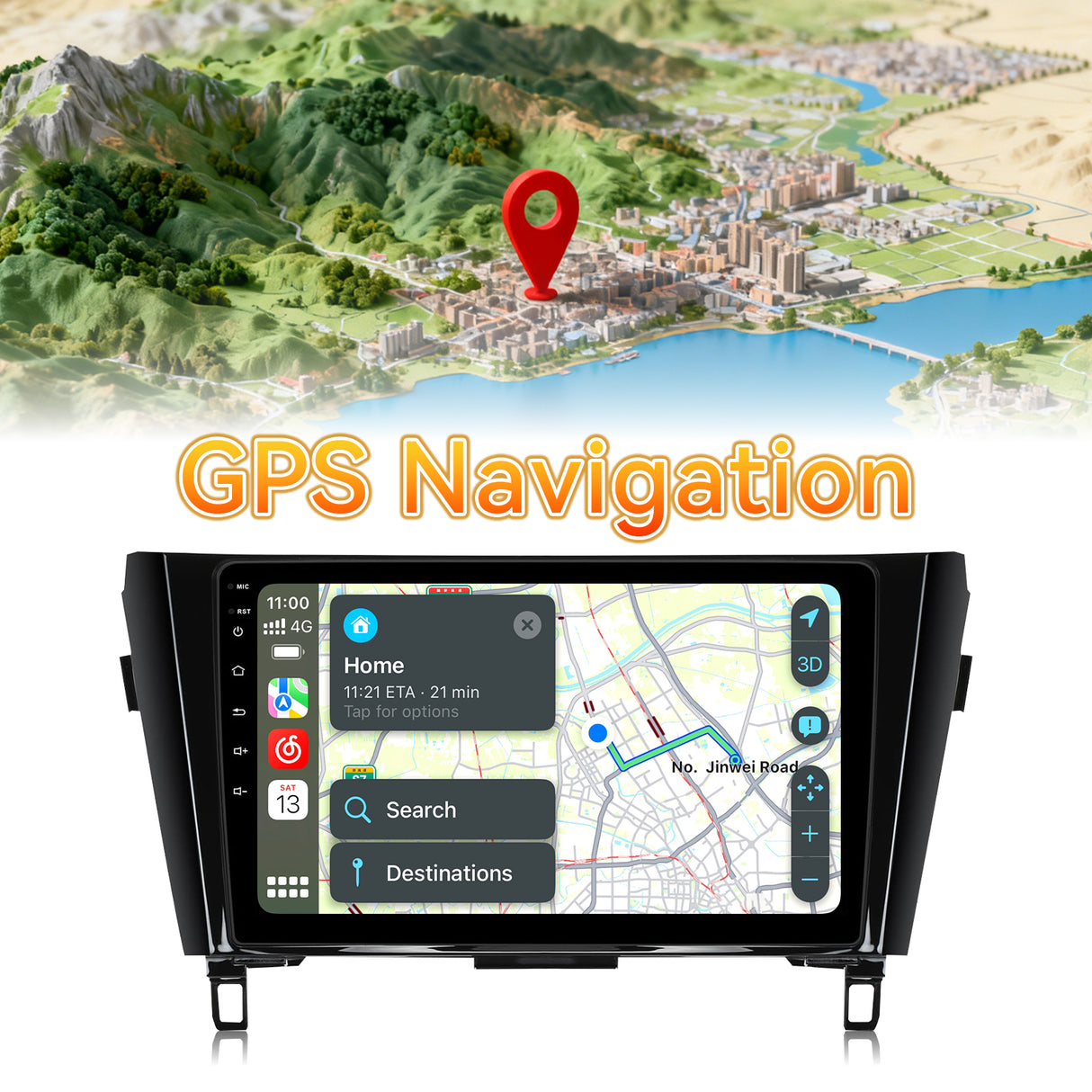 10.1 Inch Android 13 Car Stereo for Nissan Rogue X-TRAIL 2014 2015 2016 2017 2018 (Auto AC), 2G+64G Touch Screen Head Unit, Wireless Apple CarPlay & Android Auto, GPS Navigation, Bluetooth, SWC with Backup Camera